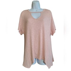 JUICY COUTURE pink fairy hem blouse L